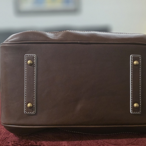 BNWT Dooney & Bourke Chestnut Leather Medium Satchel - Picture 3 of 6